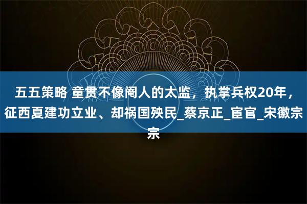 五五策略 童贯不像阉人的太监，执掌兵权20年，征西夏建功立业、却祸国殃民_蔡京正_宦官_宋徽宗